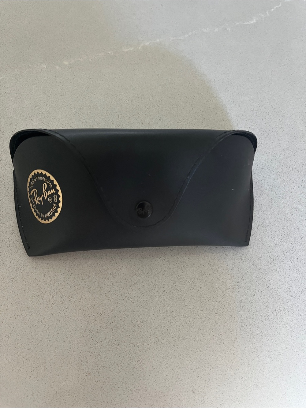 Ray-Ban Black Sunglasses Case with Gold Logo
